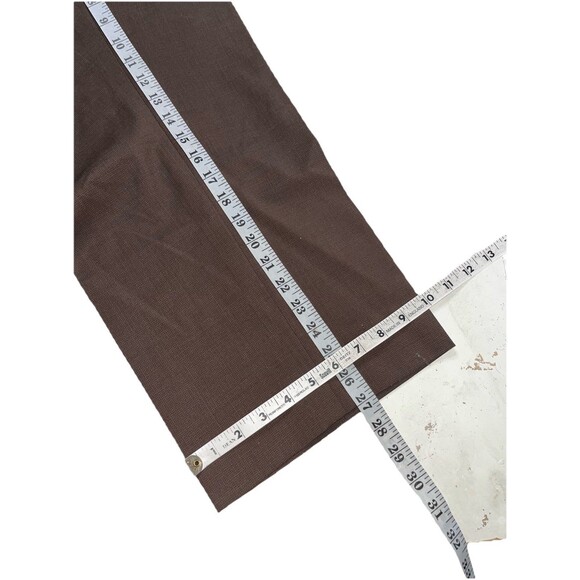 Prontomodo Europa Men 2pc Suit 100% Merino Wool 50R 44x27 Brown Micro Check - Picture 16 of 16